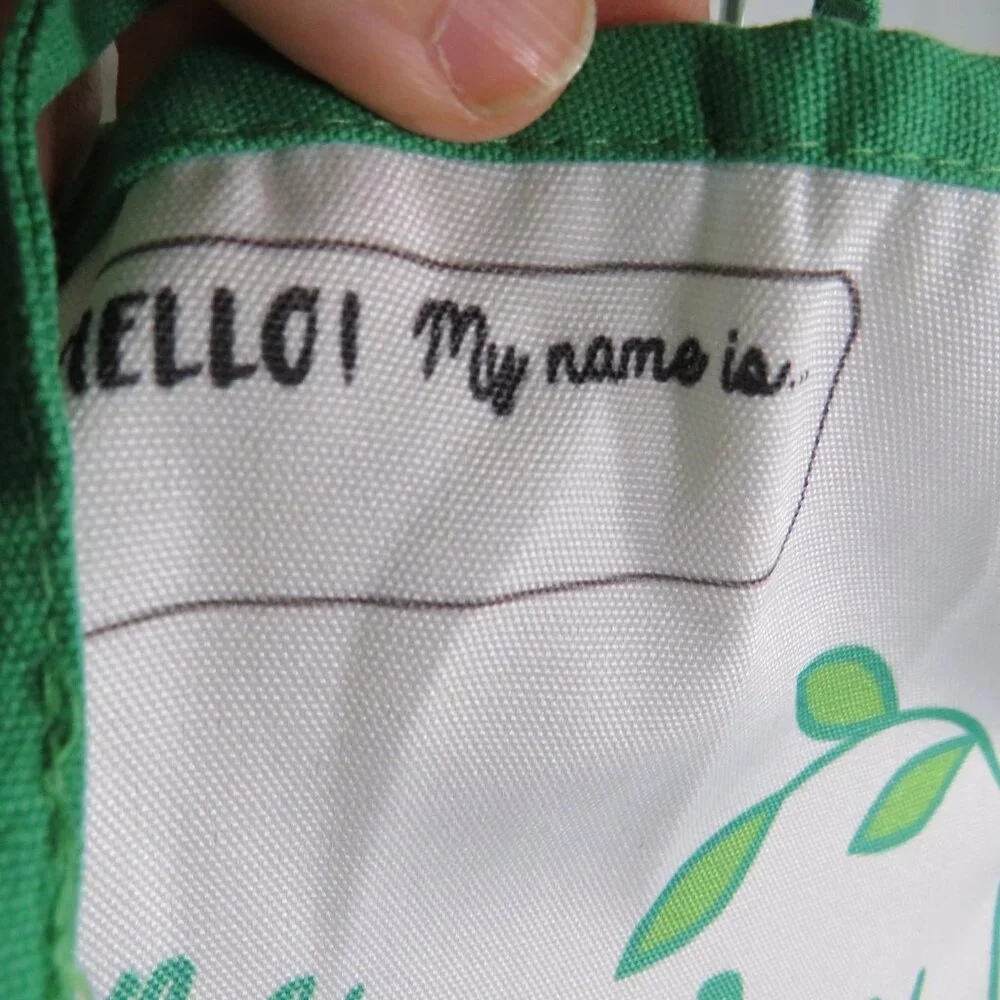 Kid's Apron Gardening theme 2 fabric pockets PRINTED IMAGES ON APRON